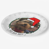 Custom Foto Weihnachts-Weihnachtsmannmütze Pet HO Pappteller (Schrägansicht)