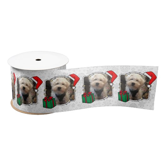 Custom Foto Weihnachts-Weihnachtsmannmütze Pet HO Satinband (Spule)