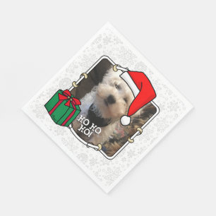 Custom Foto Weihnachts-Weihnachtsmannmütze Pet HO Serviette
