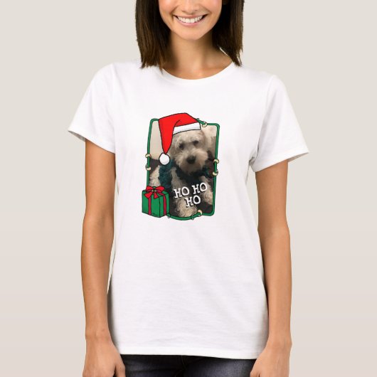 Custom Foto Weihnachts-Weihnachtsmannmütze Pet HO T-Shirt (Vorderseite)