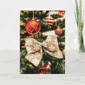 Custom Foto Weihnachtsbaum Weihnachtskarte (Rückseite)