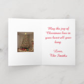 Custom Foto Weihnachtsbaum Weihnachtskarte (Innen Abgelegt)