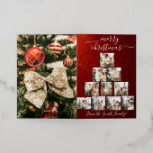 Custom Foto Weihnachtsbaum Weihnachtskarte (Äußere Ablage)