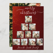 Custom Foto Weihnachtsbaum Weihnachtskarte Feiertagskarte (Vorne/Hinten)