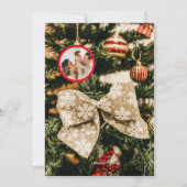 Custom Foto Weihnachtsbaum Weihnachtskarte Feiertagskarte (Rückseite)