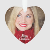 Custom Foto Weihnachtsgeschenk - Akryler Ornament (Vorderseite)