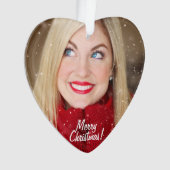 Custom Foto Weihnachtsgeschenk - Akryler Ornament (Vorderseite)