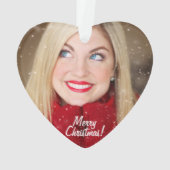 Custom Foto Weihnachtsgeschenk - Akryler Ornament (Rückseite)