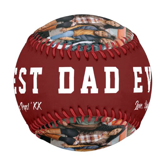 Custom Foto Weihnachtsgeschenk Baseball (Rückseite)