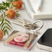 Custom Foto Weihnachtsgeschenk - Schlüsselanhänger (Vorderseite rechts)