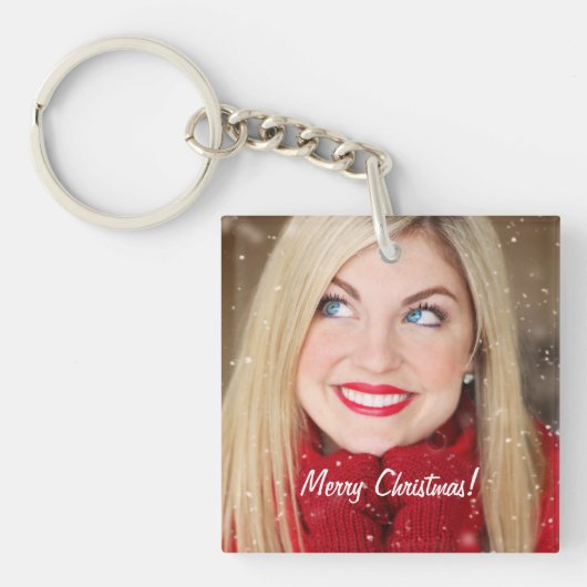 Custom Foto Weihnachtsgeschenk - Schlüsselanhänger (Vorderseite)