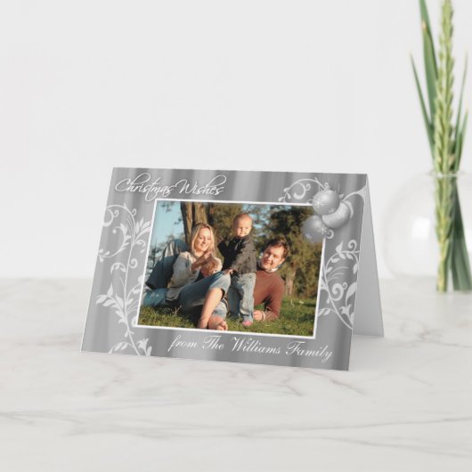 Custom Foto Weihnachtskarte Feiertagskarte (Vorderseite)