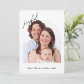 Custom Foto Weihnachtskarte | Moderne Fotokarte Einladung (Stehend Vorderseite)