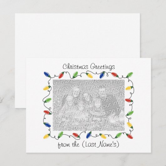 Custom Foto Weihnachtskartenleuchten Feiertagspostkarte (Vorne/Hinten)