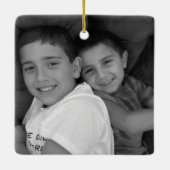 Custom Foto Weihnachtsmarkt Ornament (Rückseite)