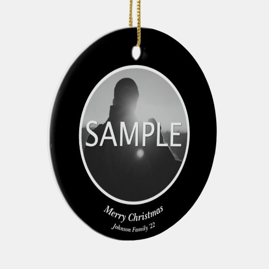 Custom Foto Weihnachtsschmuck (Rechts)