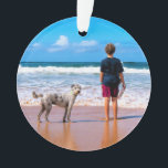 Custom Foto Weihnachtsschmuck Ihr Haustier Fotos Ornament<br><div class="desc">Individuelle Weihnachtsschmuck - Ihr eigenes Design mit Begleiter - Personalisierte Familie / Freunde oder Persönliches Geschenk - Fügen Sie Ihr Foto / oder Text - Umgestalten und verschieben oder entfernen und fügen Sie Elemente / Text mit Anpassungs-Tool ! Wählen Sie / fügen Sie Ihren Lieblings-Schriftart / Farbe / zise !...</div>