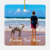 Custom Foto Weihnachtsschmuck Ihre Haustiere Fotos (Rückseite)