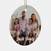 Custom Foto Weihnachtsschmuck - Keramik Achtung (Rechts)