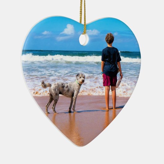 Custom Foto Weihnachtsschmuck mit Ihren Haustieren (Rechts)