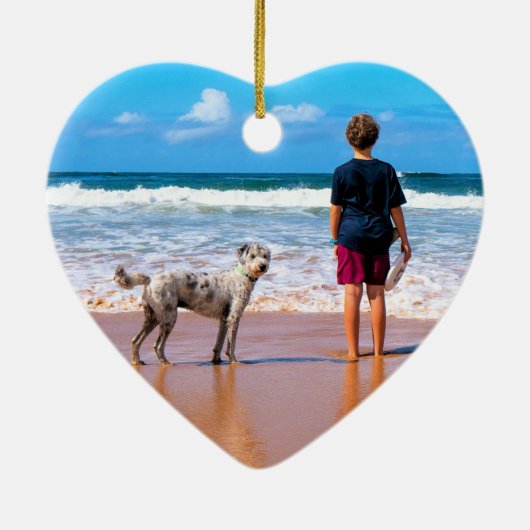 Custom Foto Weihnachtsschmuck mit Ihren Haustieren (Hinten)