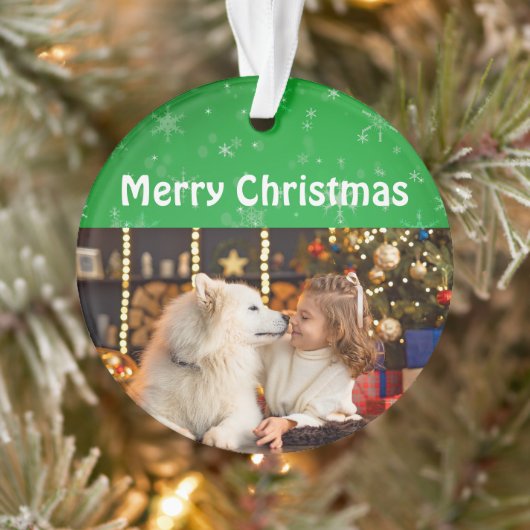 Custom Foto Weihnachtsschmuck Ornament (Baum)