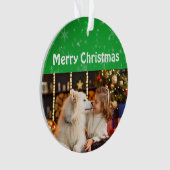 Custom Foto Weihnachtsschmuck Ornament (Vorderseite)