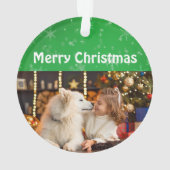 Custom Foto Weihnachtsschmuck Ornament (Rückseite)
