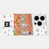 Custom Foto Weihnachtsschneeflocken Monogram Case-Mate iPhone Hülle (Rückseite (Horizontal))