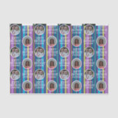 Custom Foto Whimsical & Colorful Birthday Streifen Seidenpapier (Vorderseite)