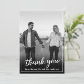 Custom Foto White Frame Vielen Dank Dankeskarte (Stehend Vorderseite)