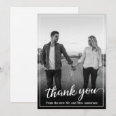 Custom Foto White Frame Vielen Dank Dankeskarte (Vorne/Hinten)