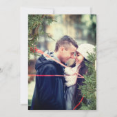 Custom Foto Winter Weihnachts Probe Abendessen Einladung (Rückseite)