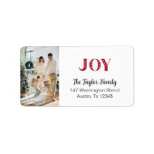 Custom Foto Winter Weihnachtsfest Rücksendeadresse Adressaufkleber (Vorne)