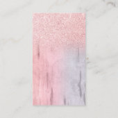 Custom Foto Wooden Glitz Sparkle Pink Vielen Dank Begleitkarte (Rückseite)