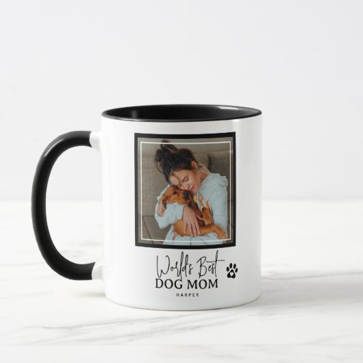 Custom Foto World Best Dog Mama Tasse (Links)