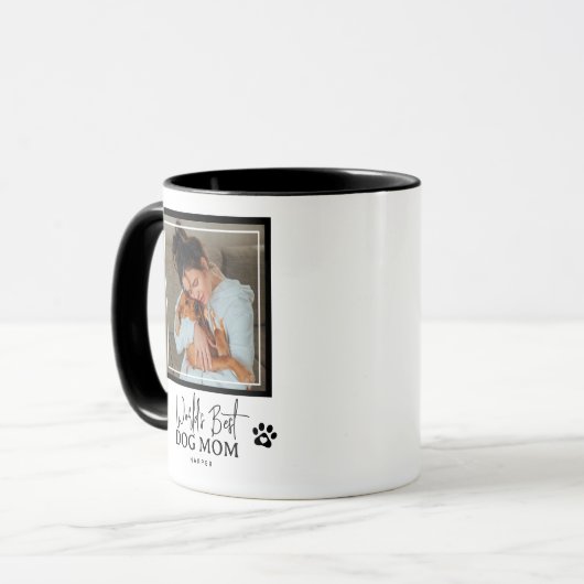 Custom Foto World Best Dog Mama Tasse (Vorderseite Links)