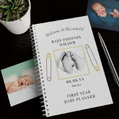 Custom Foto Yellow Baby's First Year Planner Planer