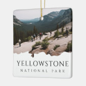 Custom Foto Yellowstone Nationalpark Souvenir Keramikornament (Links)