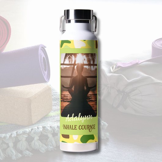 Custom Foto Yogo Lover Teacher Mama Frauen Geschen Trinkflasche