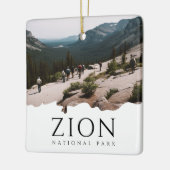 Custom Foto Zion National Park Utah Souvenir Keramikornament (Links)