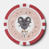 Custom Foto Zodiac Sign Aries Pokerchips (Vorderseite)