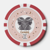 Custom Foto Zodiac Sign Gemini Pokerchips (Vorderseite)