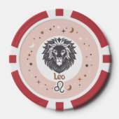 Custom Foto Zodiac Sign Leo Pokerchips (Vorderseite)