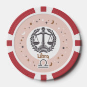 Custom Foto Zodiac Sign Libra Pokerchips (Vorderseite)