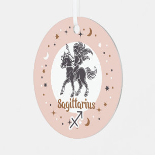 Custom Foto Zodiac Sign Sagittarius Ornament Aus Metall