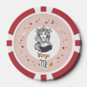 Custom Foto Zodiac Sign Virgo Pokerchips (Vorderseite)