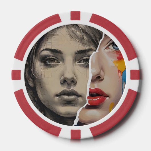 Custom Foto Zuhause Turnier Game Night Poker Pokerchips (Vorderseite)