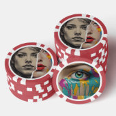 Custom Foto Zuhause Turnier Game Night Poker Pokerchips (Stapel)