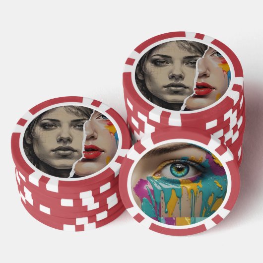 Custom Foto Zuhause Turnier Game Night Poker Pokerchips (Stapel)
